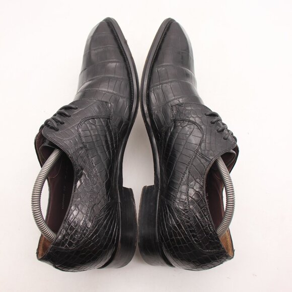 Mezlan Platinum Luciano Alligator Shoes Men's 10 M Crocodile Black Leather Spain - Picture 6 of 12